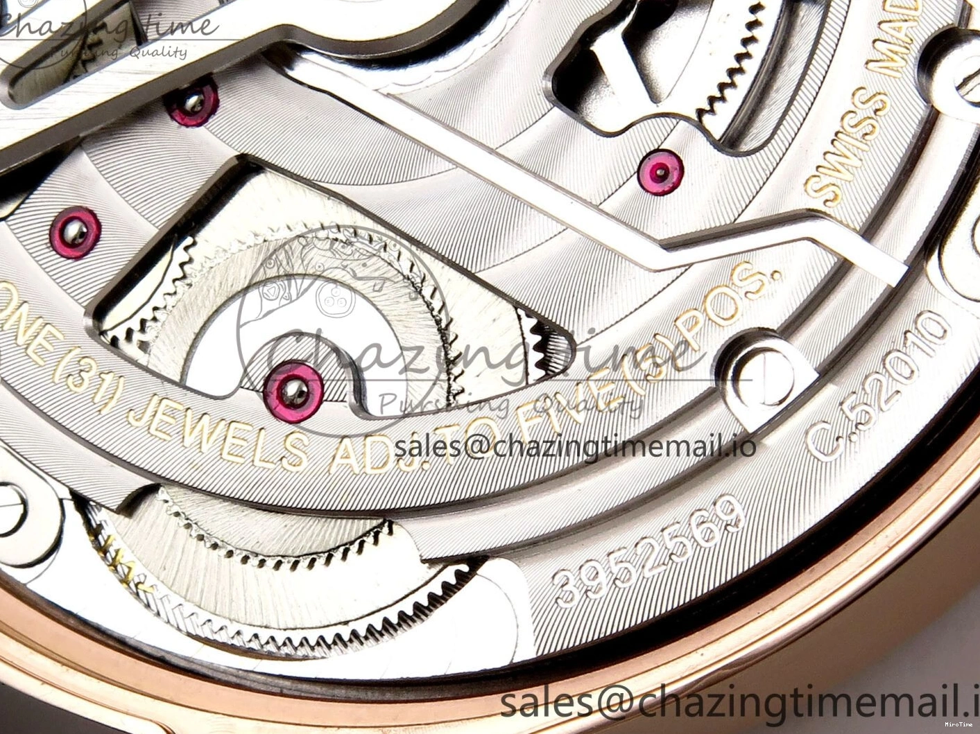 MIROTIME 0110 Portugieser Automatic 42mm RG APSF 1:1 Best Edition Black Dial on Black Leather Strap A Original 7007